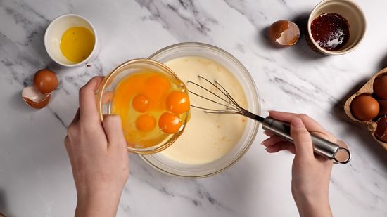 Preparing the Leche Flan Mixture